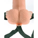 Pipedream - Fetish Strap-On 6 - felcsatolható, üreges vibrátor (testszínű)