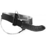 Pipedream Fetish Strap-On 8 - felcsatolható üreges vibrátor (fekete)