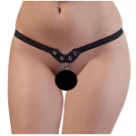 Fetish - szegecses, láncos, fekete tanga (S-L)
