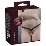 Fetish - szegecses, láncos, fekete tanga (S-L)