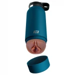 PDX Fuck Flask Private Pleaser - művagina maszturbátor kulacsban (kék-barna)