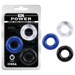 GK Power Donut Rings - péniszgyűrű szett (vegyes színű) - 3 db