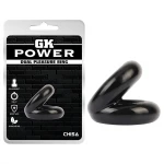 GK Power Dual Pleasure - dupla pénisz- és heregyűrű (fekete)