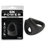 GK Power - dupla pénisz- és heregyűrű (fekete)