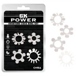 GK Power Overtime - péniszgyűrű szett (áttetsző) - 4 db