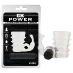 GK Power Screaming Bunny - vibrációs péniszgyűrű csiklóizgatóval (áttetsző)