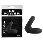 GK Power Snug Tugger - szilikon pénisz- és heregyűrű (fekete)
