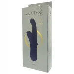Goddess Iris - gyöngyös nyuszis csiklókaros vibrátor (kék)