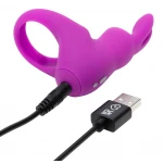 Happyrabbit Cock Kit - vibrációs péniszgyűrű tárolóval (lila)