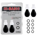Hi-Basic - mellbimbószívó szett nőknek (fekete)