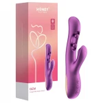 Honey Play Box Gem - app-vezérelt gyöngyös G-pont/csiklóizgató vibrátor (lila)