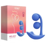 Honey Play Box Melody - App-vezérelt gyöngyös 2in1 vibrátor (kék)