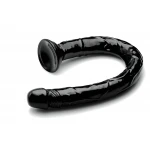 Hosed Anal Snake 19 - tapadókorongos anál dildó (fekete)