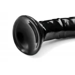 Hosed Anal Snake 19 - tapadókorongos anál dildó (fekete)