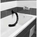 Hosed Anal Snake 19 - tapadókorongos anál dildó (fekete)