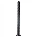 HOSED Ribbed Hose 19 - tapadókorongos anál dildó (fekete)
