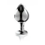 Icicles No. 25 - kúpos, üveg anál plug (átlátszó)