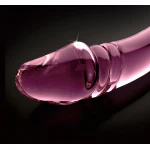 Icicles No. 57 - péniszes kétvégű üveg dildó (pink)