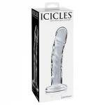 Icicles No. 62 - péniszes üveg dildó (átlátszó)