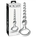 Icicles No. 67 - gömbös üveg dildó (átlátszó)