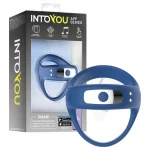 INTOYOU - App-vezérelt vibrációs pénisz- és heregyűrű (kék)