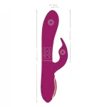 Javida - 3in1 gyöngyös rotáló vibrátor (lila)