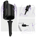 Kiiroo élethű vákuum dildó - 19 cm (fekete)