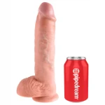 King Cock 10 herés nagy dildó (25 cm, testszínű)