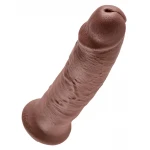 King Cock 10 - nagy tapadókorongos dildó (25 cm, barna)
