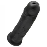King Cock 10 - tapadókorongos dildó (25 cm, fekete)