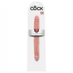 King Cock 12 Slim - élethű dupla dildó (31 cm, testszínű)
