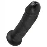 King Cock 9 - tapadótalpas dildó (fekete)