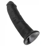 King Cock 9 - tapadótalpas dildó (fekete)