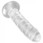 King Cock Clear 6 - tapadókorongos dildó (17,8 cm)