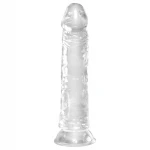 King Cock Clear 8 - tapadókorongos, nagy dildó (20 cm)