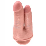 King Cock Double Penetrator - élethű dupla dildó (testszínű)
