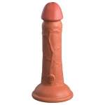 King Cock Elite 6 - tapadókorongos, élethű dildó (15 cm) - sötét