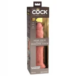 King Cock Elite 9 - tapadókorongos, élethű dildó (23 cm, testszínű)