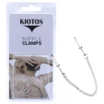 Kiotos - rozsdamentes acél bimbócsipesz, BDSM kiegészítő (ezüst)