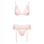 Kissable - csipke fehérnemű szett (pink)