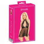 Kissable - nyakpántos, csipke babydoll (fekete)