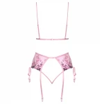 Kissable - rózsás hímzéses fehérnemű szett (pink)