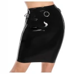 LATEX - latex midiszoknya, szexi ruha (fekete)