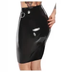 LATEX - latex midiszoknya, szexi ruha (fekete)