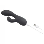 le Wand Soft Rabbit - 2 motoros csiklókaros vibrátor (fekete)