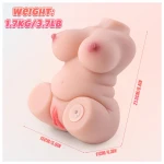 Lonely - élethű, vibrációs torzó maszturbátor férfiaknak (testszínű)