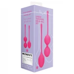 Loveline - súlyozott gésagolyó szett, kegel tréner - 2 részes (pink)