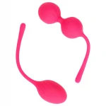 Loveline - súlyozott gésagolyó szett, kegel tréner - 2 részes (pink)
