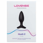 Lovense Hush 2 S - fekete app-vezérelt anál vibrátor (38 mm)