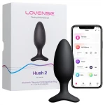 Lovense Hush 2 S - fekete app-vezérelt anál vibrátor (38 mm)
